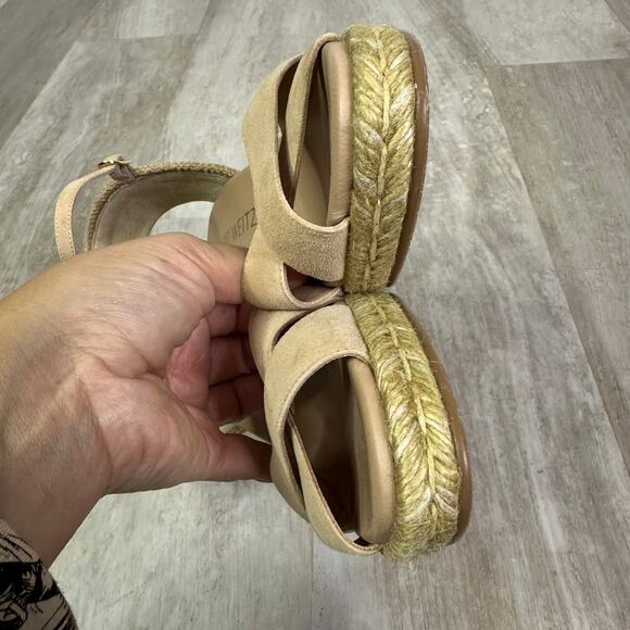 Stuart Weitzman Mirela II Crossover Strap Espadrille Wedge Heel Platform Sandals - Picture 3 of 8